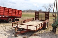 18ft Trailer with fold up ramp