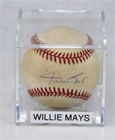 Willie Mays Signed Baseball w COA