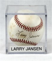 Larry Jansen Signed Baseball
