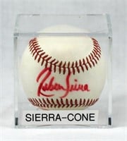 Ruben Sierra & David Cone Signed Baseball