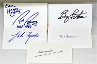 5 Signed 3x5 Cards Barry Foote Quade Martyn