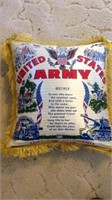 Vintage Army, Throw Pillow, Fort Ord