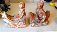 Heavy Native American Book Ends-