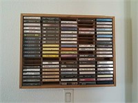 Group of Cassettes in Wooden Holder