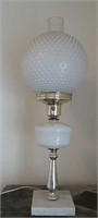 Vintage Milk Glass Hobnail Lamp