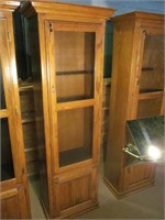 # 1 of  3 Identical Tall Oak 5 gun cabinets