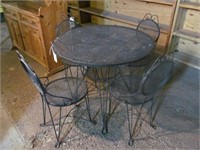 Iron table and 4 chairs