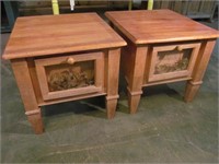 End Tables wih fron Display Drawere 2 X $$