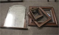 (4) Photo Frames & Dresser Mirror, Approx 28"x31"