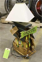 Packers Birdhouse Lamp, Approx 24" Tall, Works Per