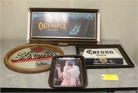 Stroh's & Corona Mirrors, Olympia Beer Sign &