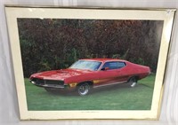 1971 Ford Torino GT framed poster