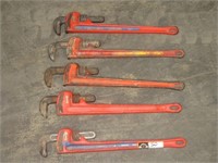 (Qty - 5) 24" Pipe Wrenches-