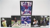 LOT OF SIX AUTOGRAPHED PHOTOS