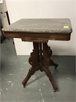 Victorian brown marble top table