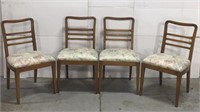 Set of four ladderback chairs