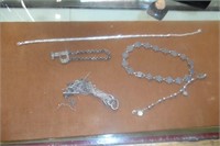 925 Lot W/Beautiful Necklace & Bracelet & More