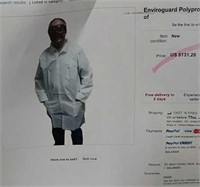 5 Packs of 10 Enviroguard Polypropylene Lab Coat