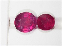 Genuine ruby gemstones