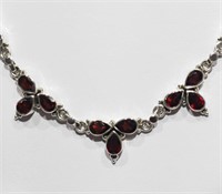 Sterling garnet necklace