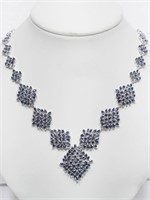 Sterling sapphire necklace