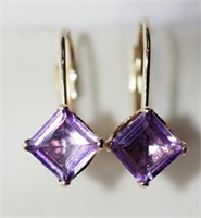 14K amethyst earrings