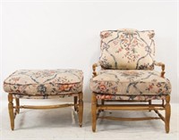 French chair & footstool