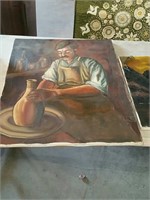 Bundle of pictures Pottery man and ocean scene
