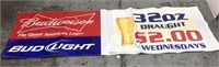 Large 9 ft Budweiser bar banner