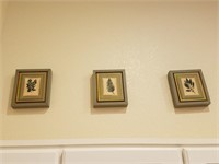 3 Pc Wall Decor, Each About 5 X 7