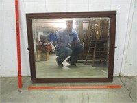 antique victorian mirror (28in x 33.5in) large sz