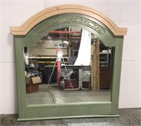 Large arched wood mirror
