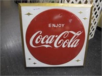 COCA COLA DRIVE IN SIGN VERY NICE COND. 36" SQ.