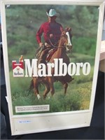1970'S MARLBORO MAN ADVERTISING SIGN 34" X 23"