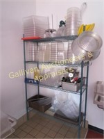 LOT SHELF UNIT AND CONTENTS, TO INCLUDE PLASTIC