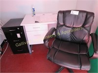 LOT NICE OFFICE CHAIR, DESK & FILE CABINET