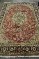 Persian Tabriz Wool Rug 6.8 x 9.7