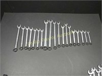 19 Pc Snap-On 12 Point Combination Wrenches