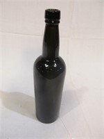 Black Glass Whiskey Bottle