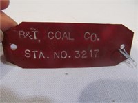 B and T Coal Company Tag