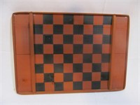 Red and Black Wooden Checker Board