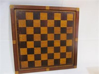 Wooden Checker Board  wooden band around