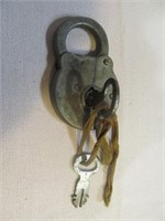 Antique 6 lever lock with keys Working