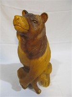 Wooden Carved Bear and Cub