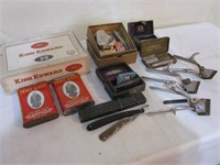 Vintage Razors, Clippers, and Cigar Box