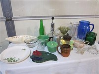 Glassware, Dishes, and Small Coffee Pot