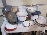 Enamel Ware Pots and Pans