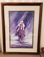 Ltd Ed Print Cowboy in Rain Marci Haynes Scott