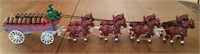 Vintage Cast Iron Budweiser Clydesdale Beer Wagon