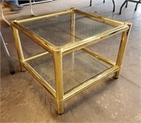 Brass Stand With Glass Top